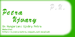 petra ujvary business card